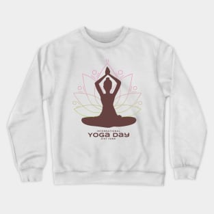 Yoga Serenity: Celebrating Yoga Day Crewneck Sweatshirt